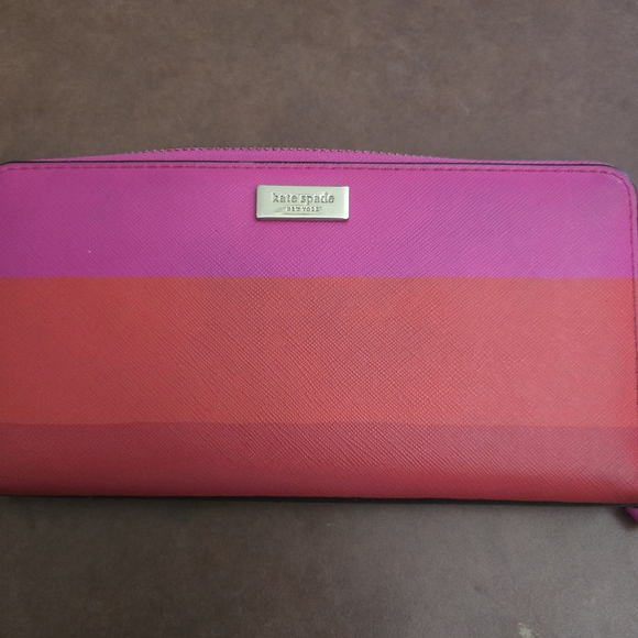 Kate Spade Pink and Red Wallet - Picture 1 of 5